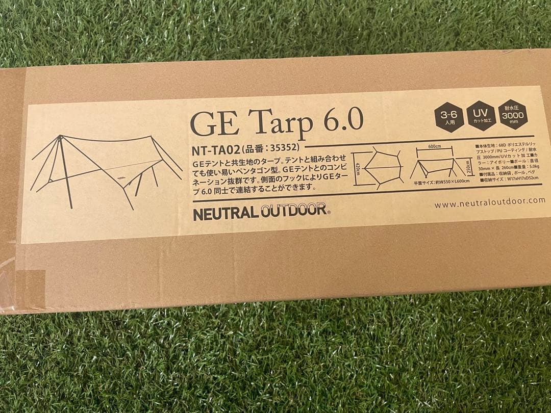 新品　NEUTRAL OUTDOOR(ニュートラルアウトドア) GEタープ6m