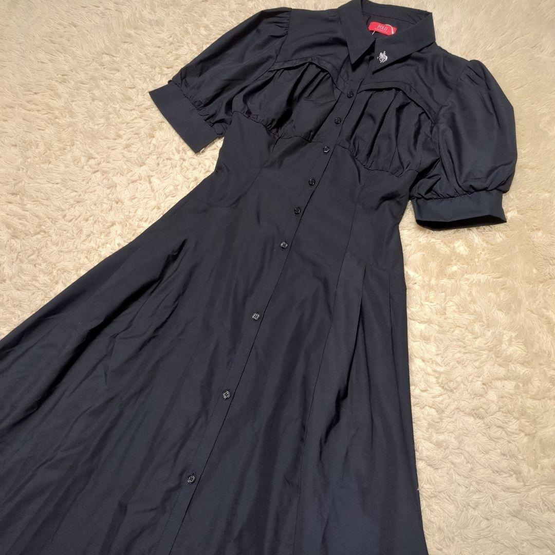 タグ付き！POLO BCSコラボ コルセットスウィッチングシャツワンピース S