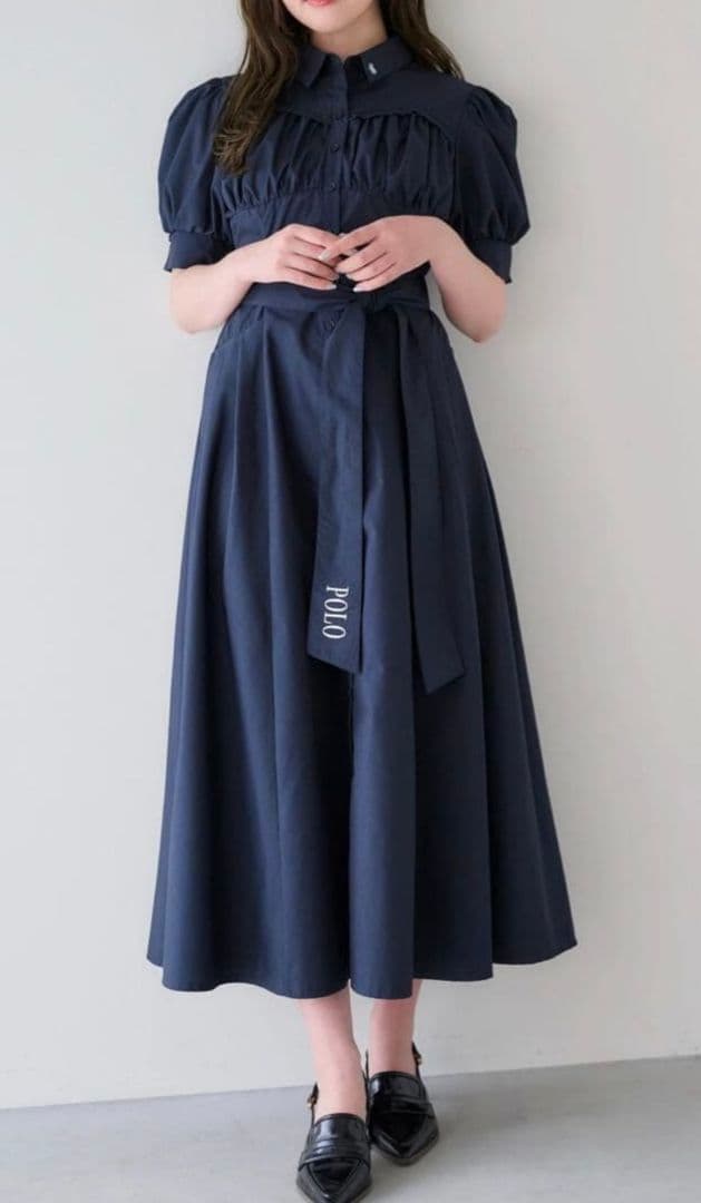 タグ付き！POLO BCSコラボ コルセットスウィッチングシャツワンピース S