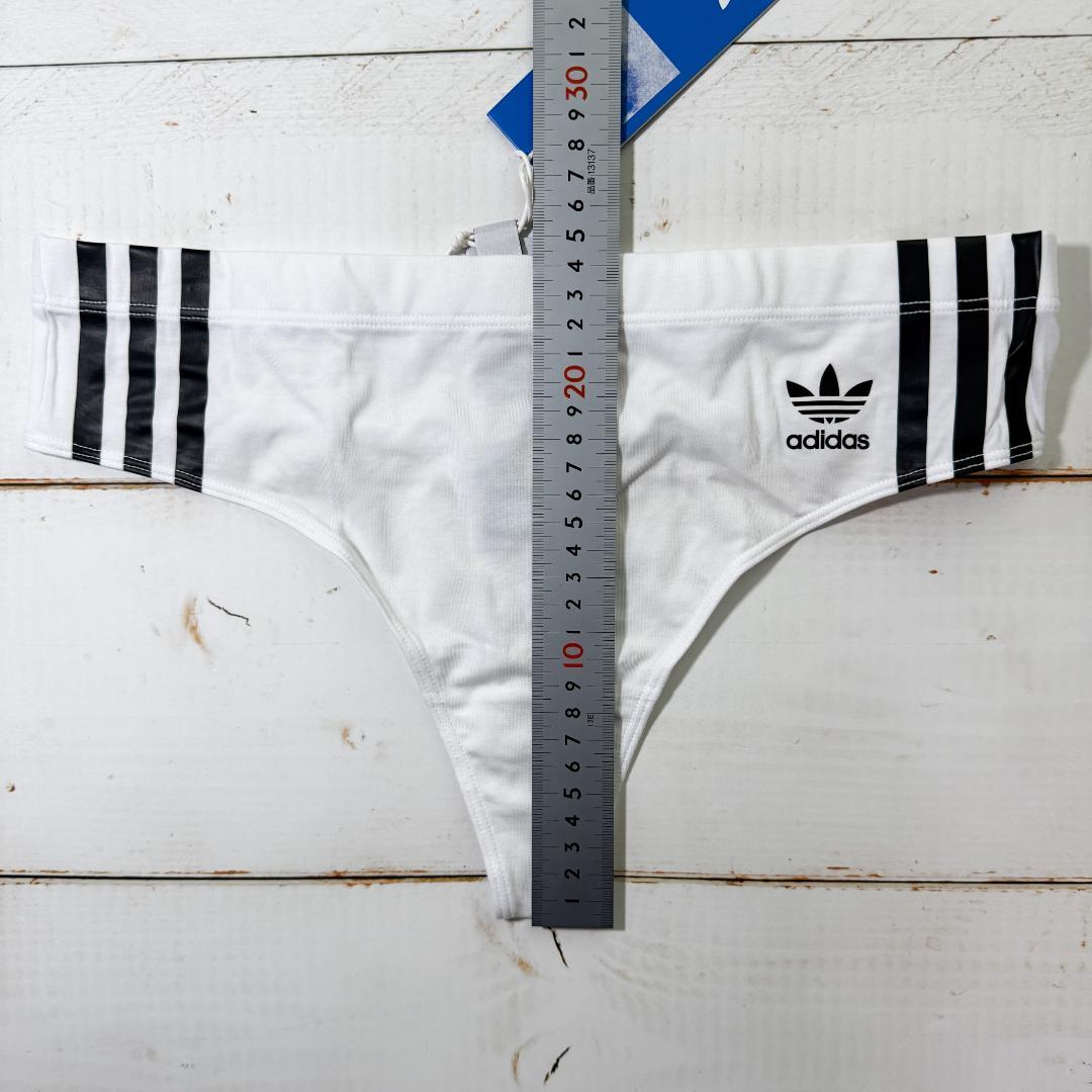 adidas アディダス インナー Tバック White/Black 海外M