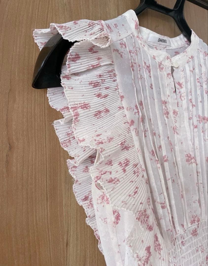 SNIDEL sustainableフリルワンピース 0 ピンク インナー付き