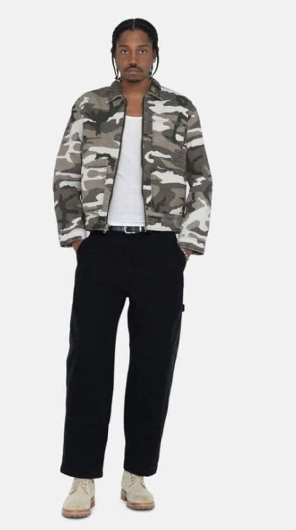 ジャケット・アウター Stussy CAMO ZIP WORK JACKET XXL