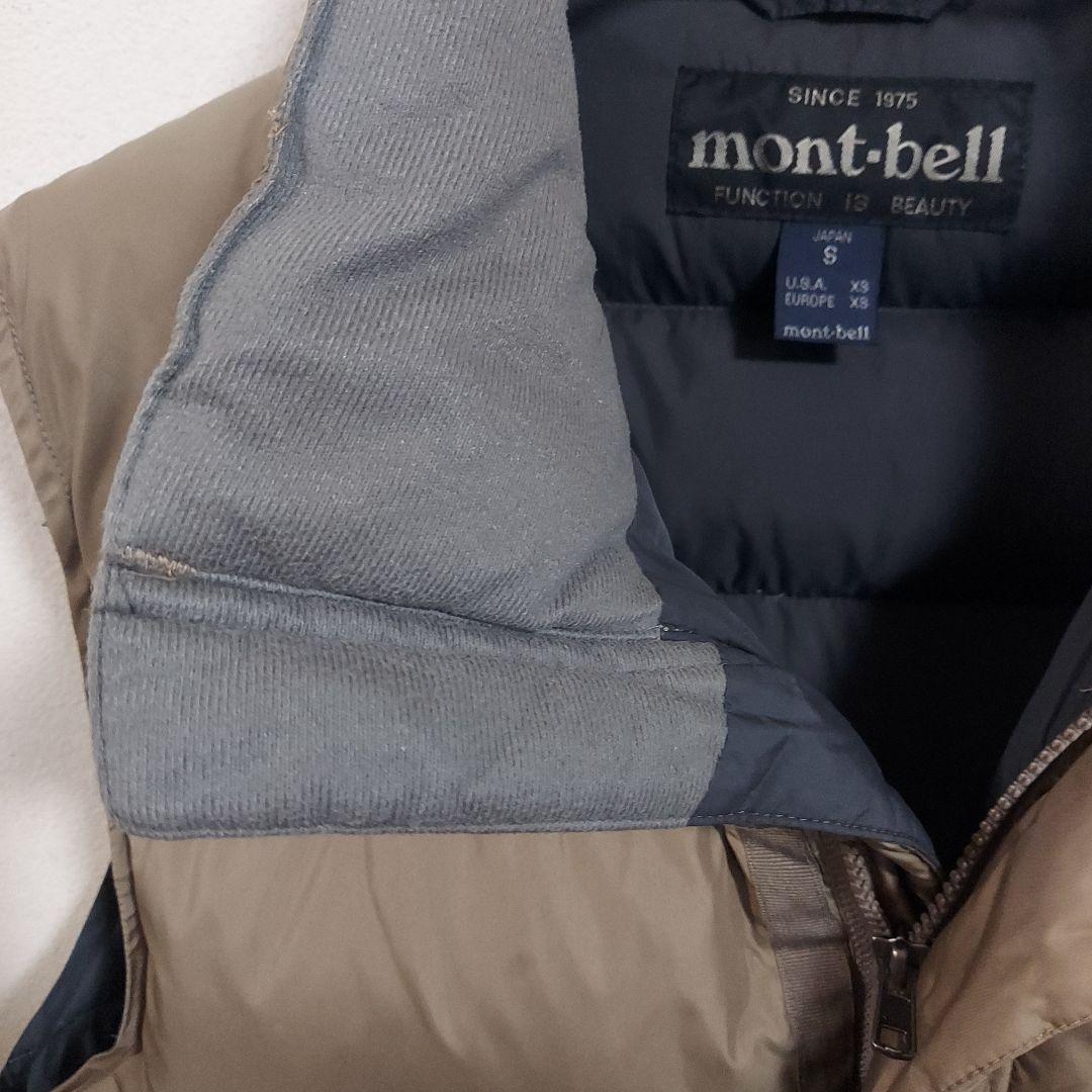 mont-bell ダウンベスト メンズS ナチュラルカーキ