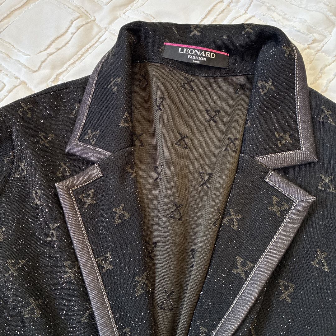 LEONARD ブラックジャケット ロゴ入り金糸サイズL
