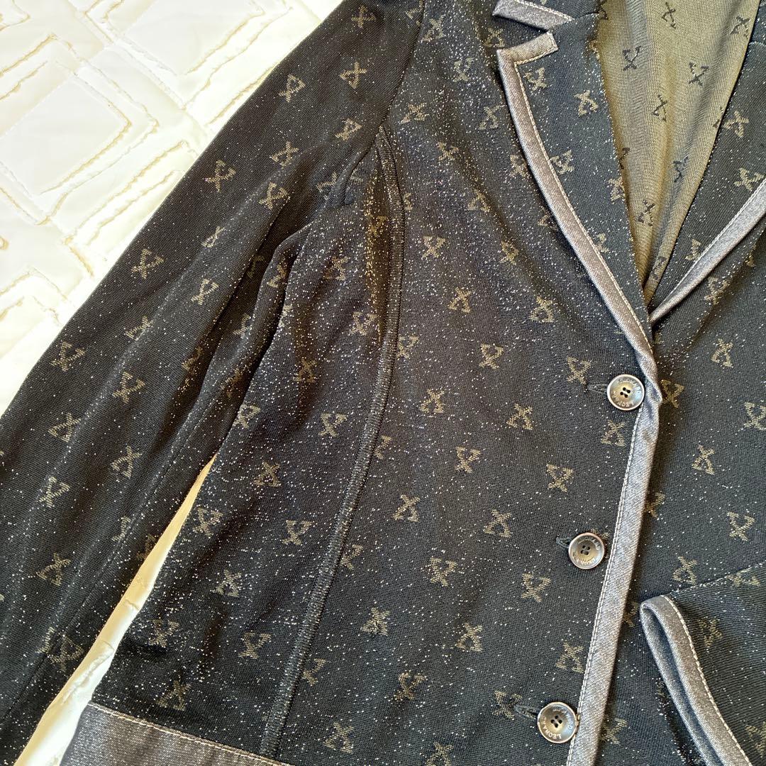 LEONARD ブラックジャケット ロゴ入り金糸サイズL