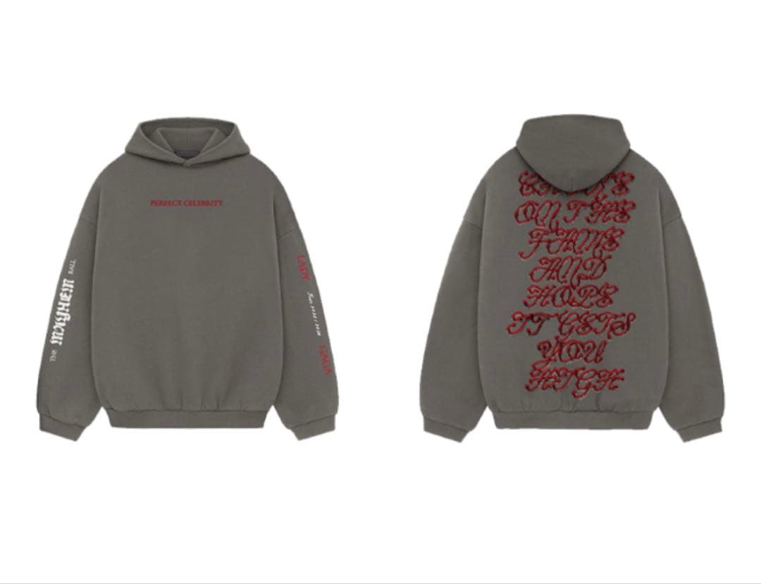 (残り1個)新品レディーガガ VIPGOLD HOODIE 灰　M〜最安値〜
