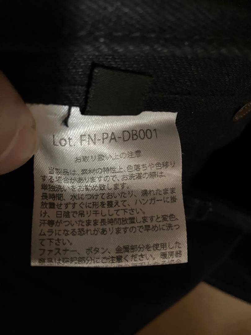FLAT HEAD タイトテーパード ブラックパンツ FN-PA-DB001 M
