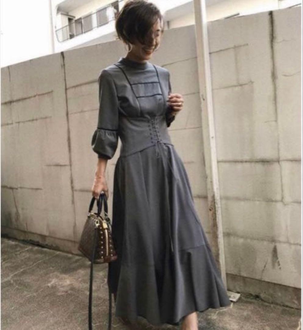 Ameri vintage即完売ワンピース LACE UP BELT DRESS