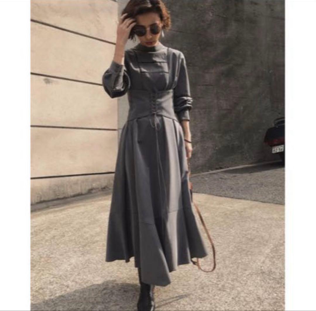 Ameri vintage即完売ワンピース LACE UP BELT DRESS