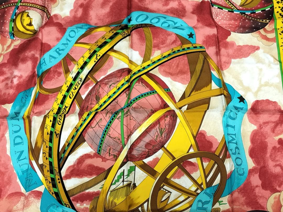 セリーヌ スカール シルク 天球儀デザイン 86cm