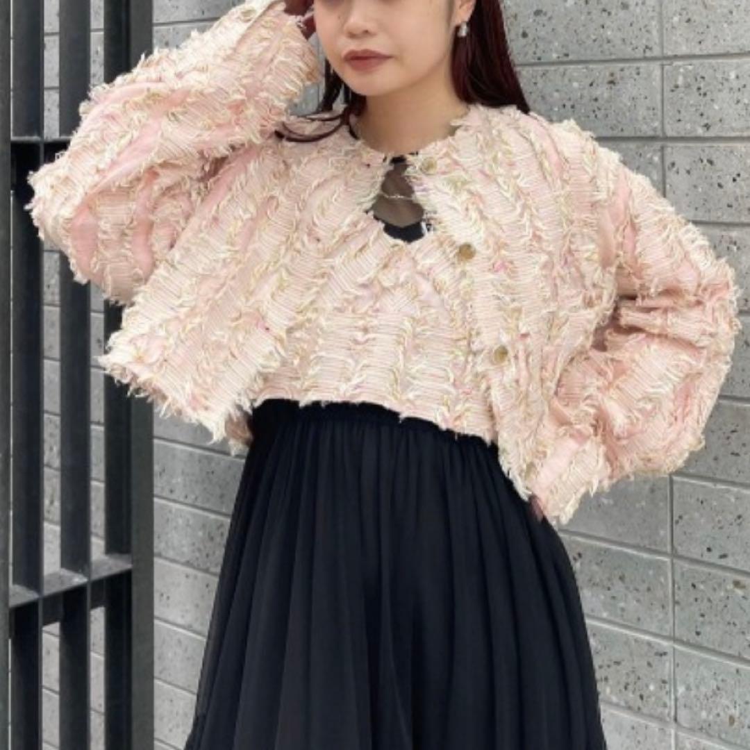 アメリ/2WAY MIX PINK SHAGGY BUSTIER