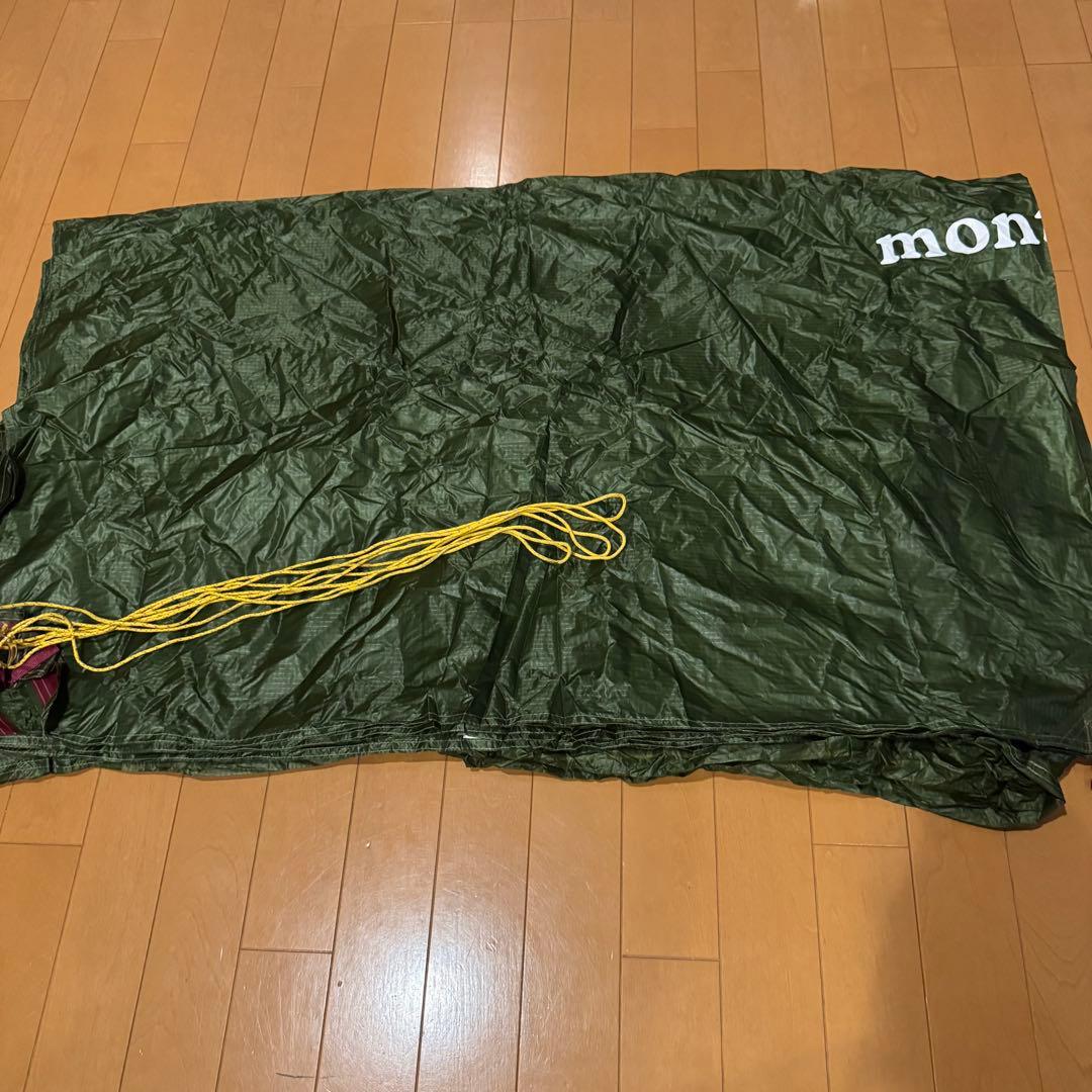 【✨美品✨】モンベル L.W. Tarp タープ ポール付き グリーン 山用