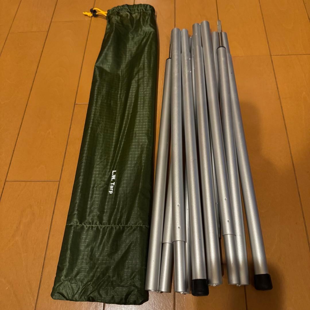 【✨美品✨】モンベル L.W. Tarp タープ ポール付き グリーン 山用