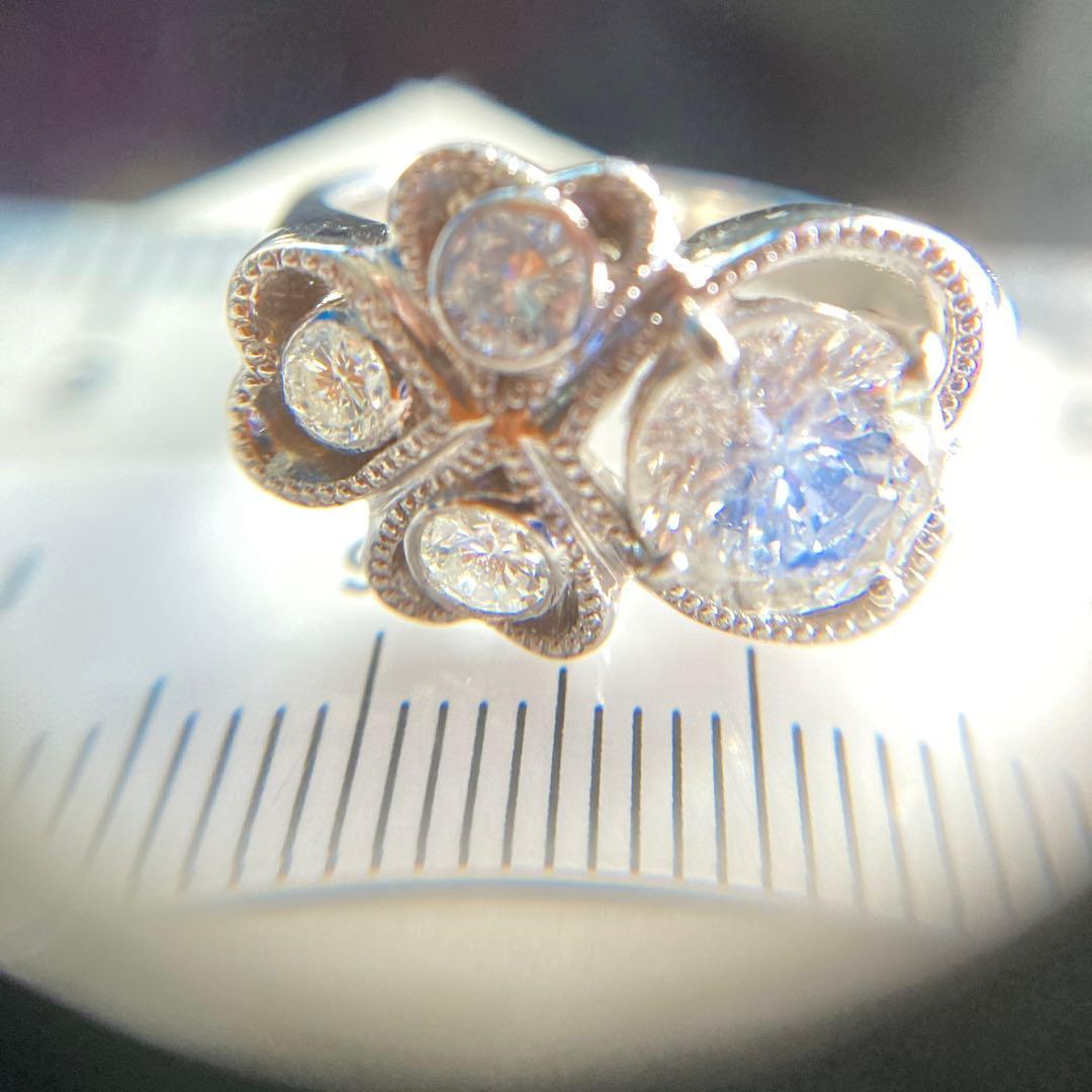 Victorian品大粒1.65ct、メレ0.51の アンティーク調リング
