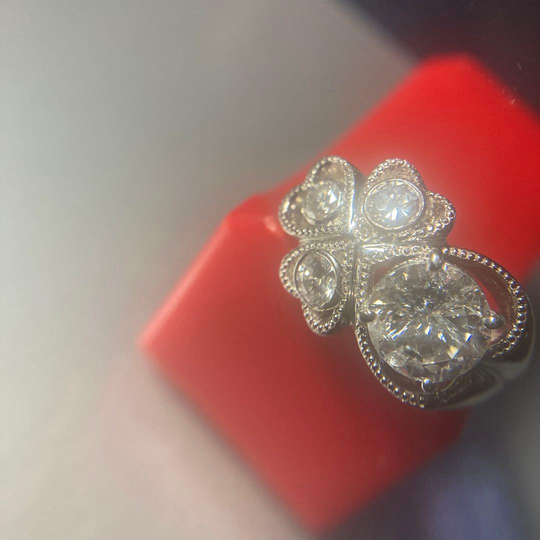 Victorian品大粒1.65ct、メレ0.51の アンティーク調リング
