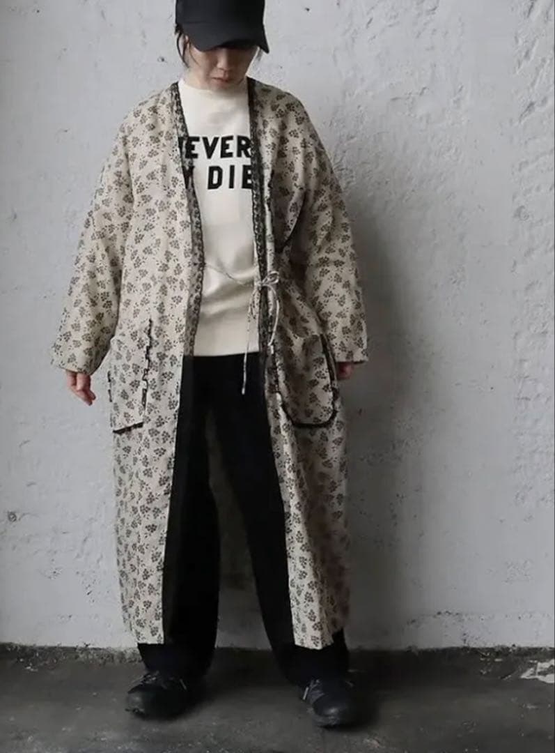 TOWAVASE french komon robe beige リネン