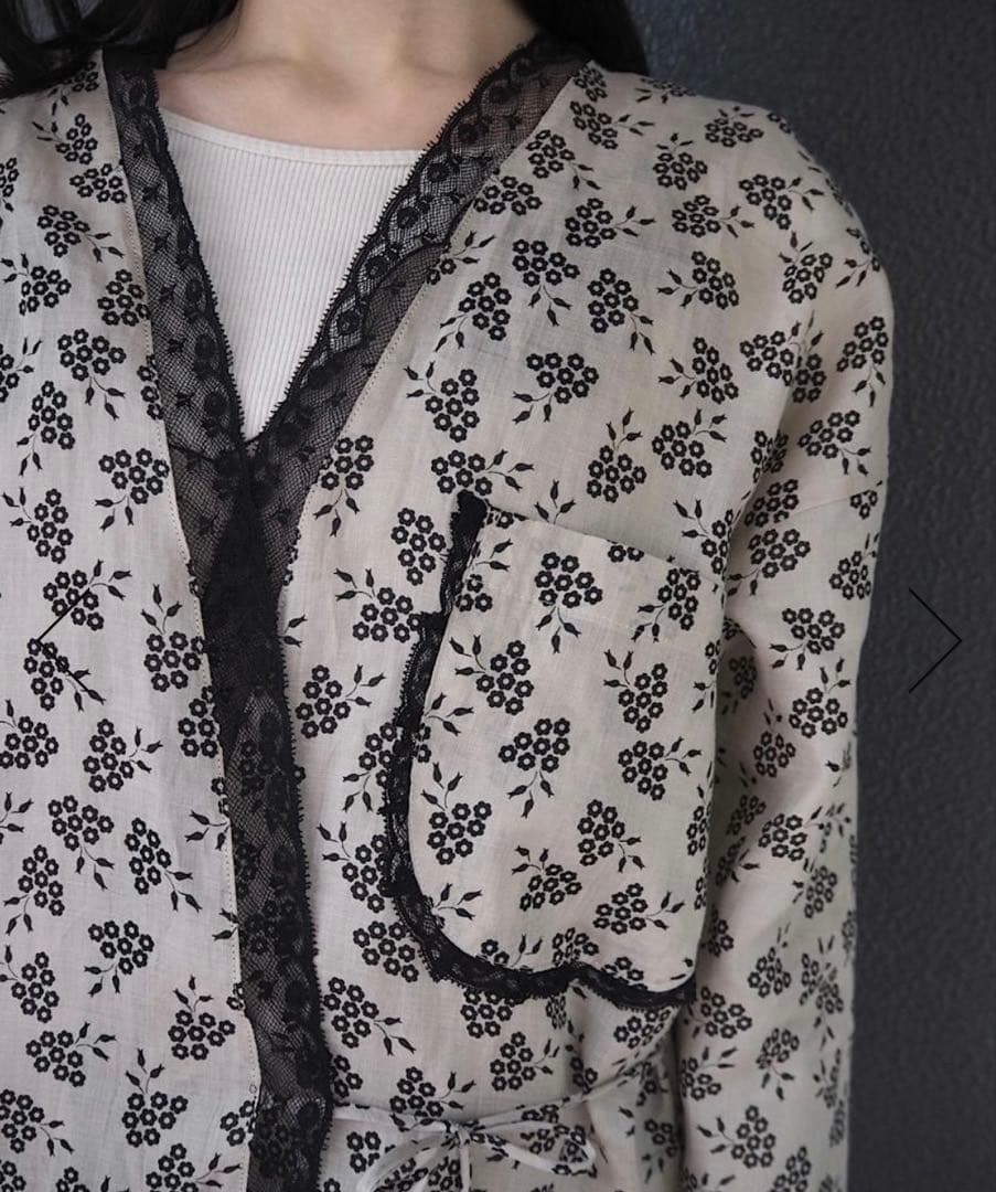 TOWAVASE french komon robe beige リネン