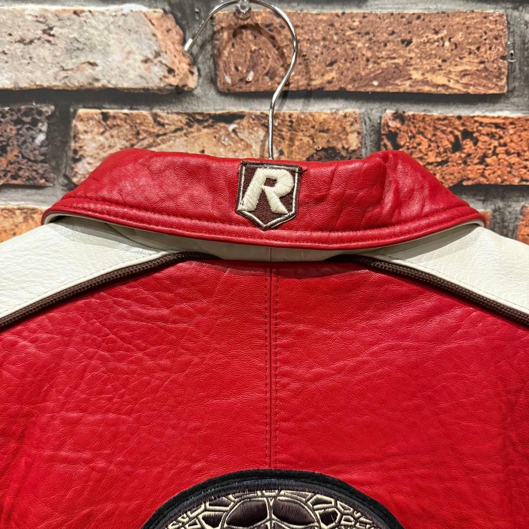 R.B.C　本革　レザージャケット　コブラ　レッド　Lサイズ