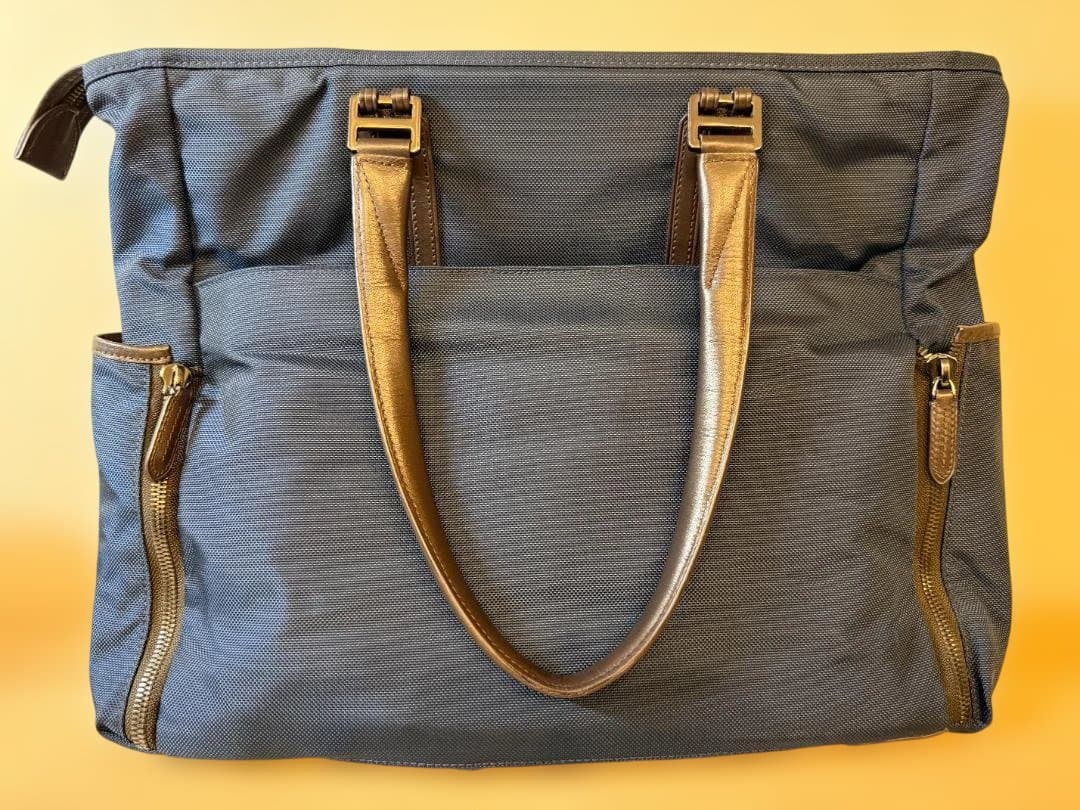 TUMI トートバッグ ネイビー ブラウン