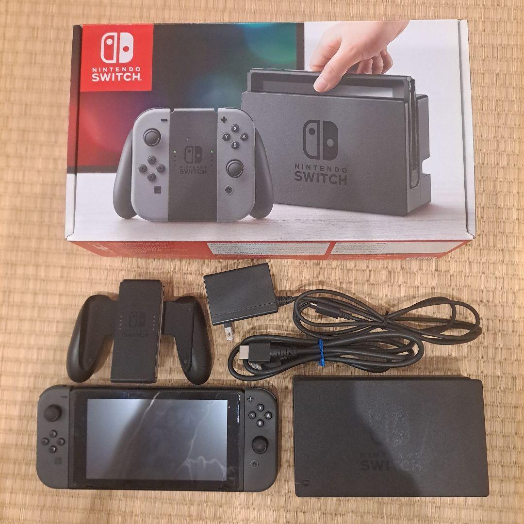 Nintendo Switch グレー 中古 本体と付属品