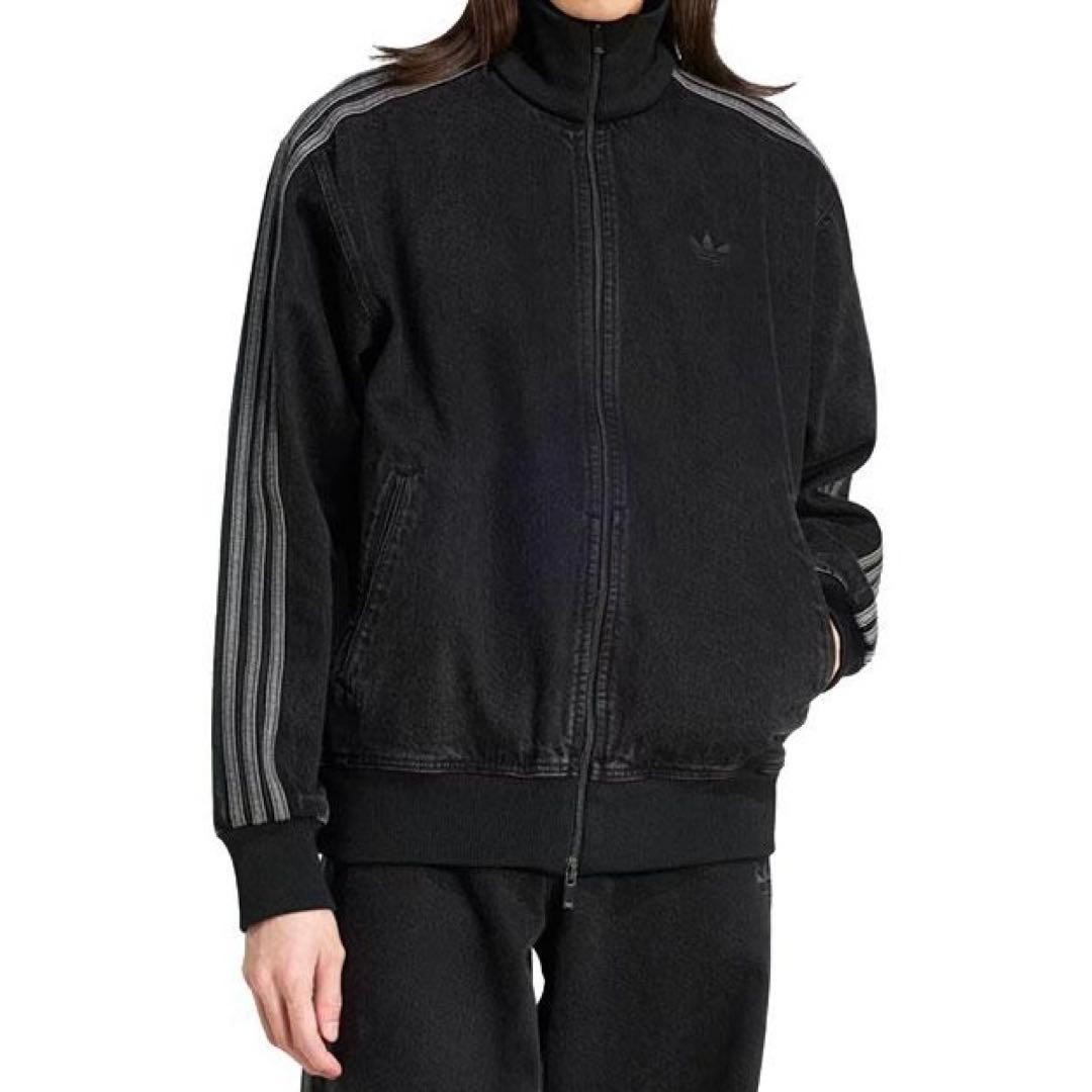 【美品】adidas originals ブラックデニムジャケット Lサイズ