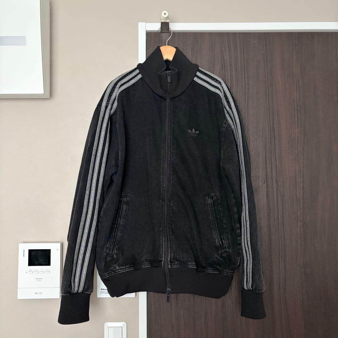 【美品】adidas originals ブラックデニムジャケット Lサイズ