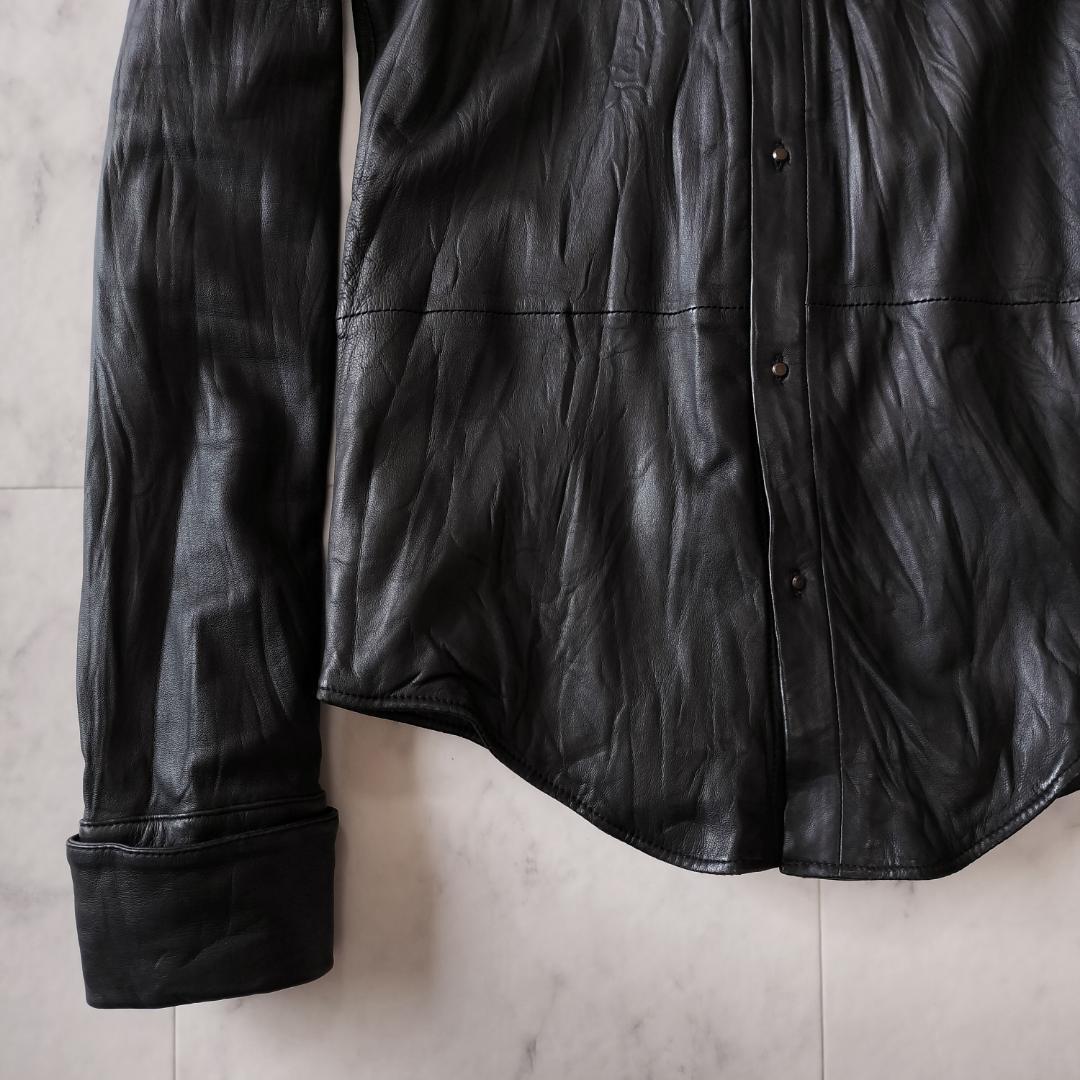 希少 初期 JULIUS 04AW レザーシャツジャケット 2 レザージャケット
