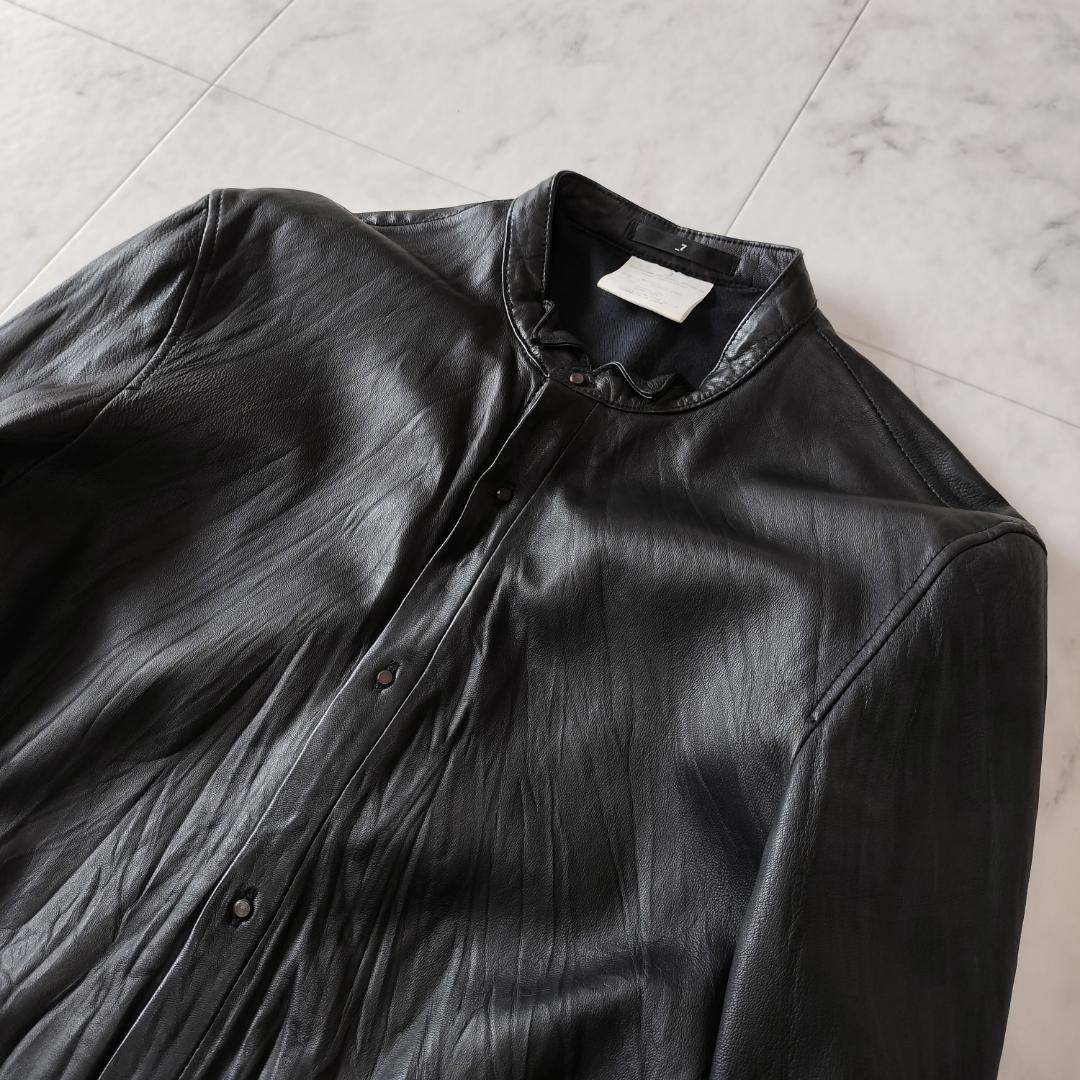 希少 初期 JULIUS 04AW レザーシャツジャケット 2 レザージャケット