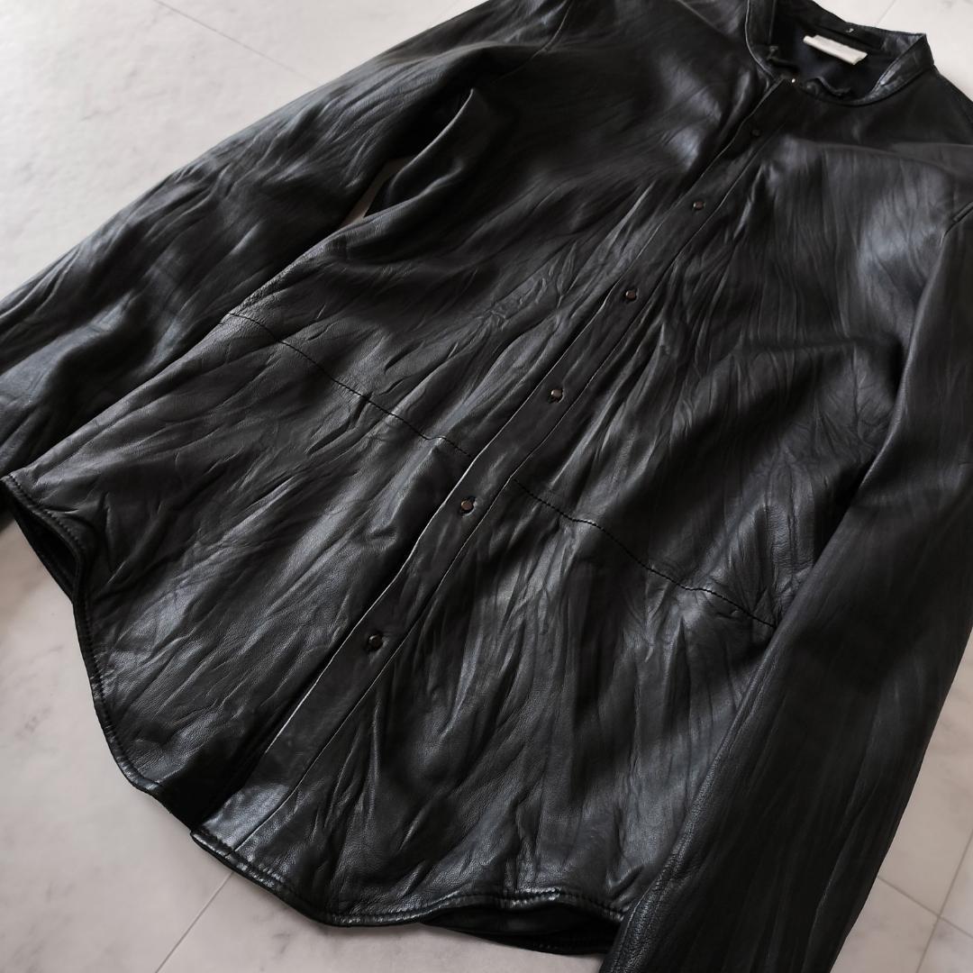 希少 初期 JULIUS 04AW レザーシャツジャケット 2 レザージャケット