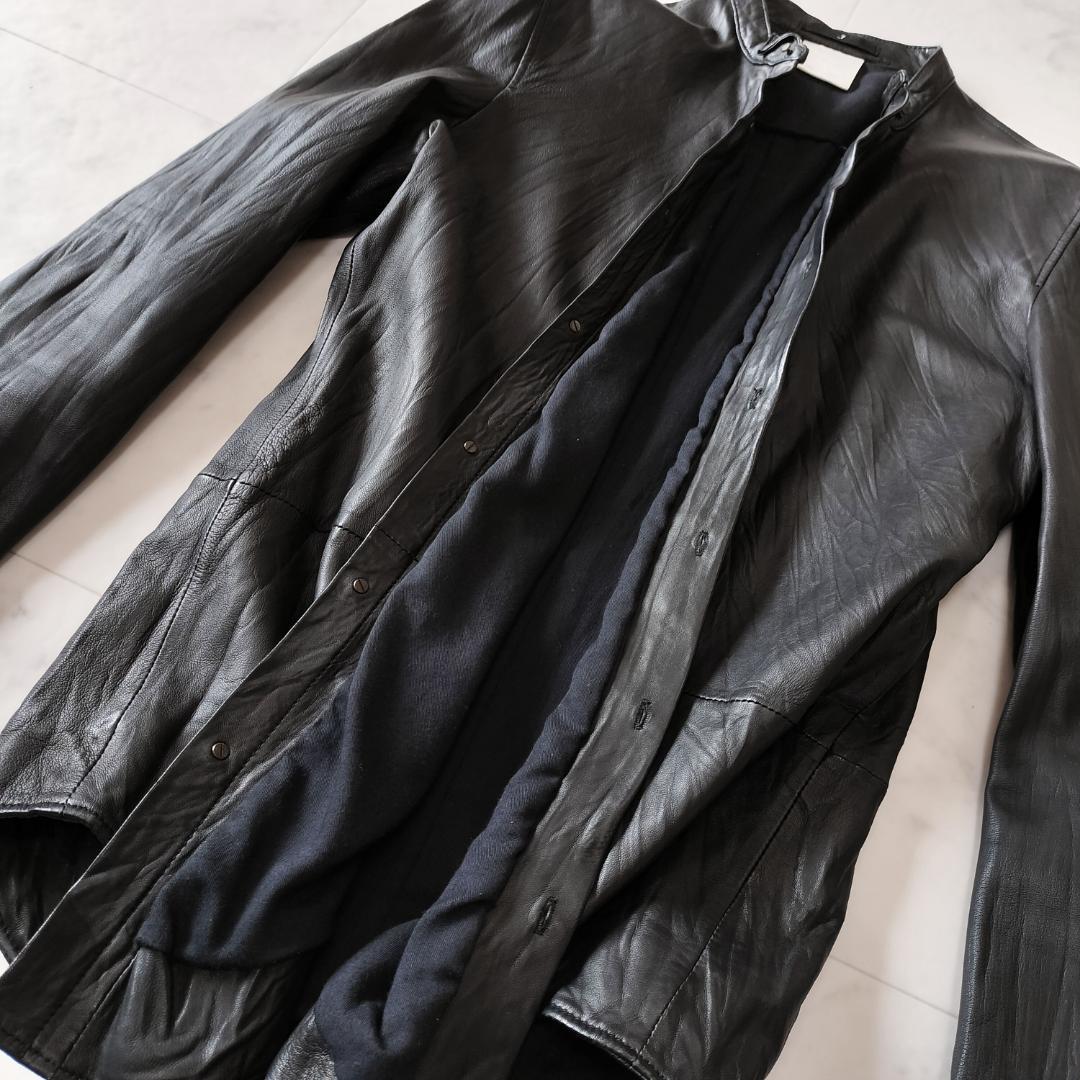希少 初期 JULIUS 04AW レザーシャツジャケット 2 レザージャケット
