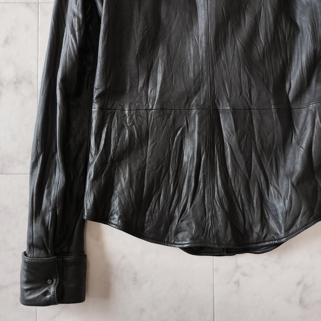希少 初期 JULIUS 04AW レザーシャツジャケット 2 レザージャケット
