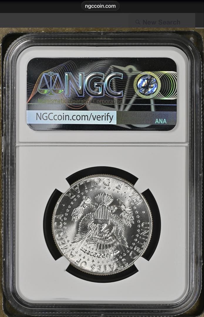 1964年 ケネディ ハーフダラー 銀貨 NGC MS64 FIRST YEAR