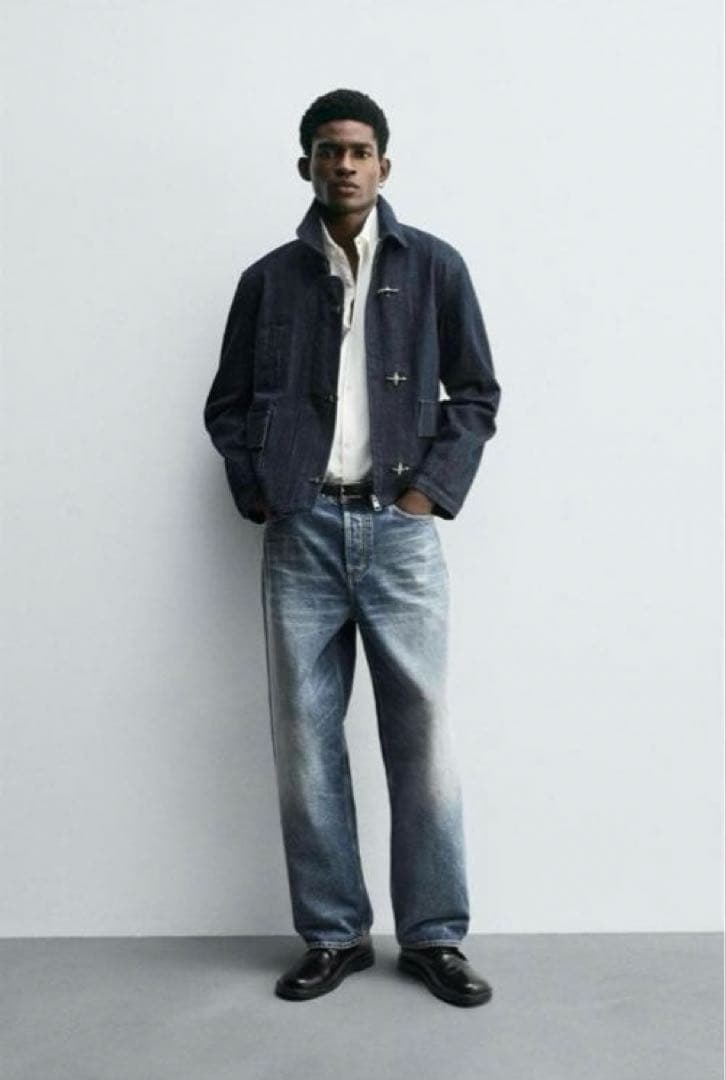【新品・即完品】ZARA ザラ トグルボタンデニムジャケット L