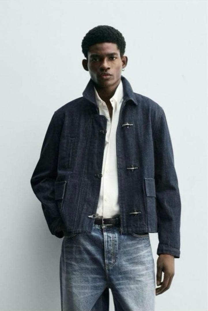 【新品・即完品】ZARA ザラ トグルボタンデニムジャケット L