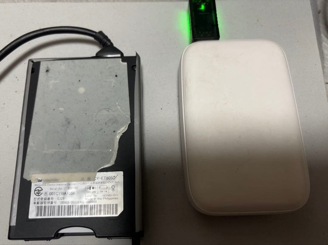 ETC車載器 アンテナ一体型　軽自動車登録　バイクにも