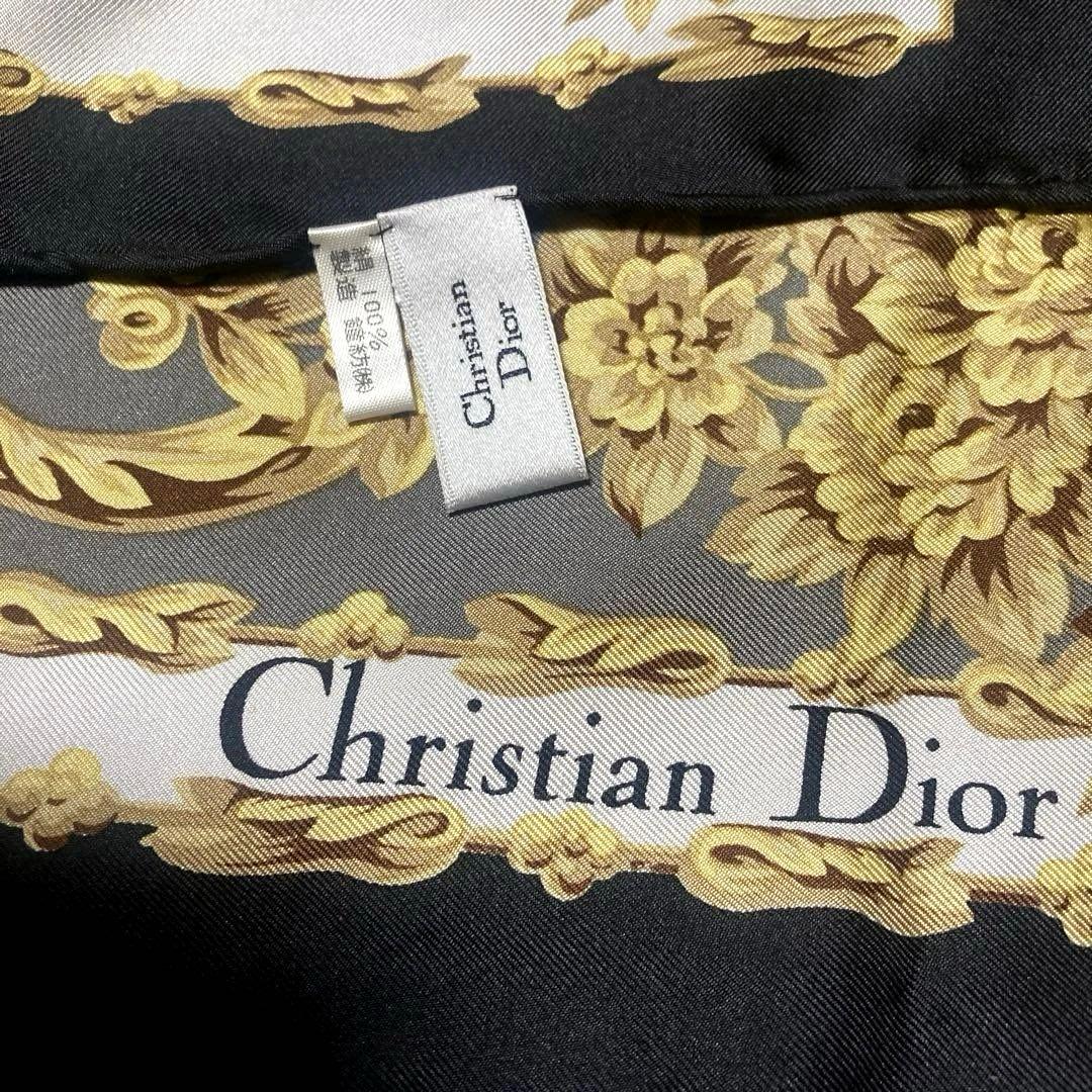 Christian Dior スカーフ　★大判カレ.美品.シルク100.タグ付き
