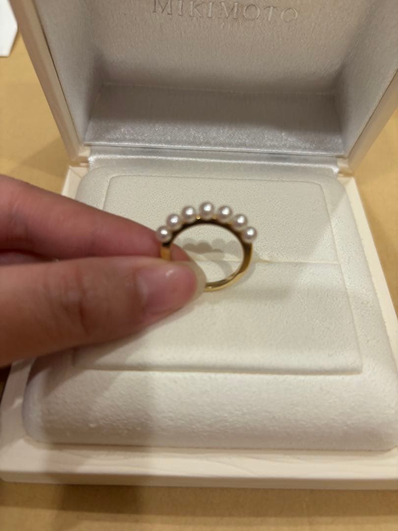 ✨美品✨ MIKIMOTO K18YG ベビーパールリング 12号 箱付き