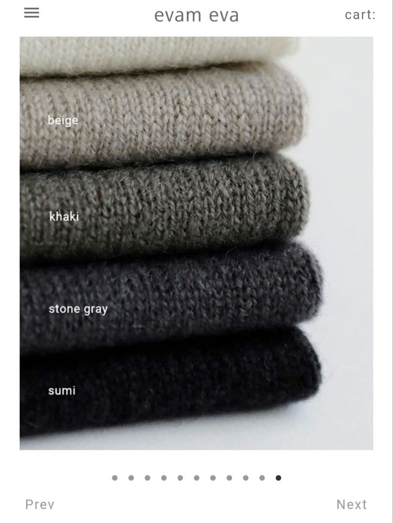 【tama】evam eva エヴァムエヴァ　cashmere cap