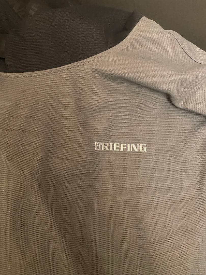 BRIEFING チャコール　フーディシャツ