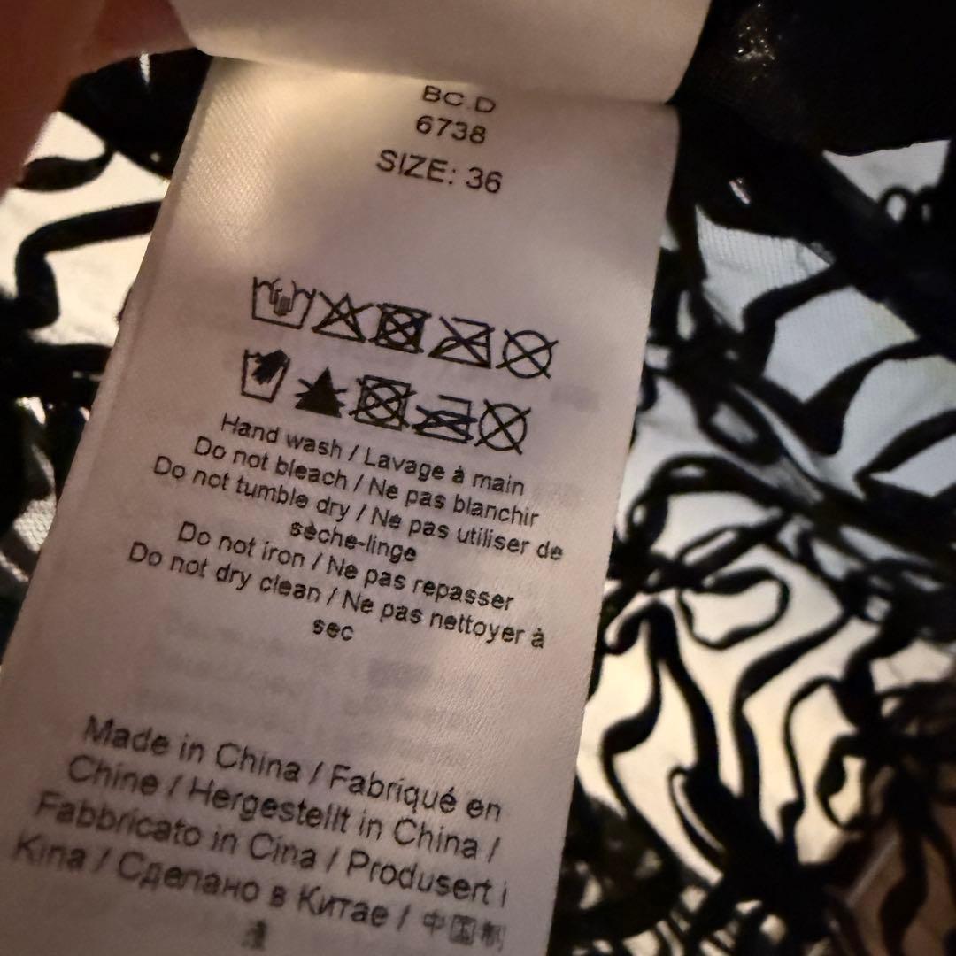 トップス BLACK RIBBONTULLERAGLAN SHIRT 24SS
