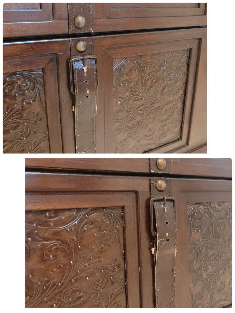 Ashley furniture　コーヒーテーブル　丸脚　輸入家具　アンティーク