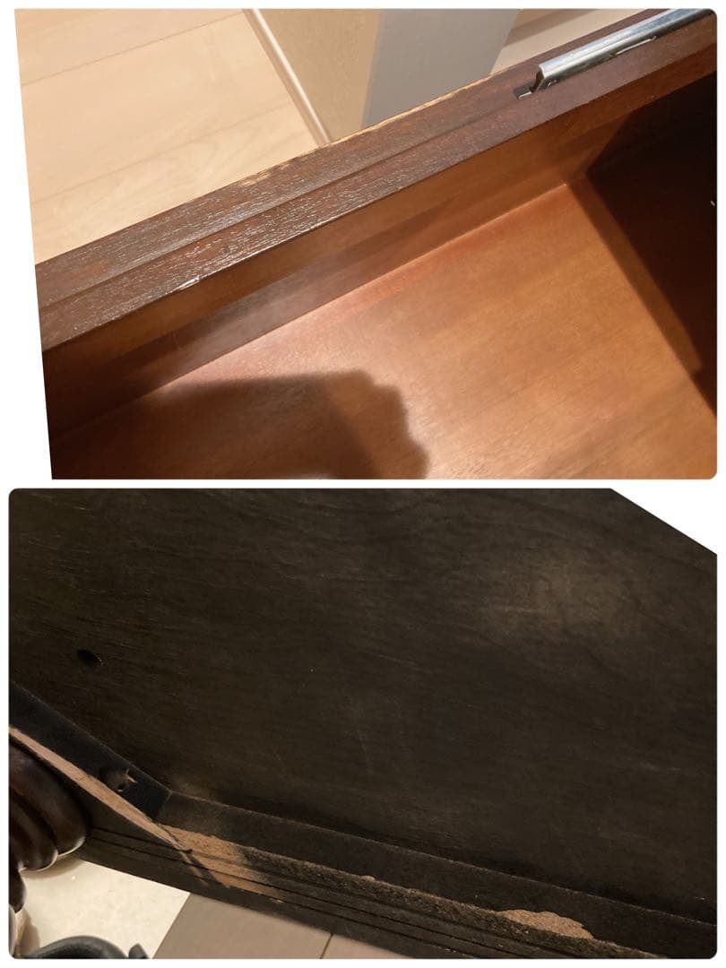 Ashley furniture　コーヒーテーブル　丸脚　輸入家具　アンティーク
