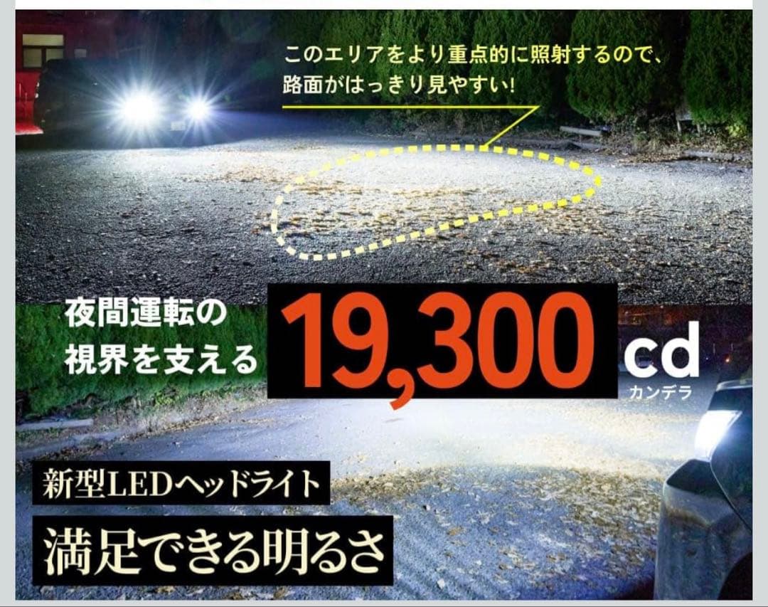 HID屋 D4S 19300cd LED ヘッドライト 12V 加工不要