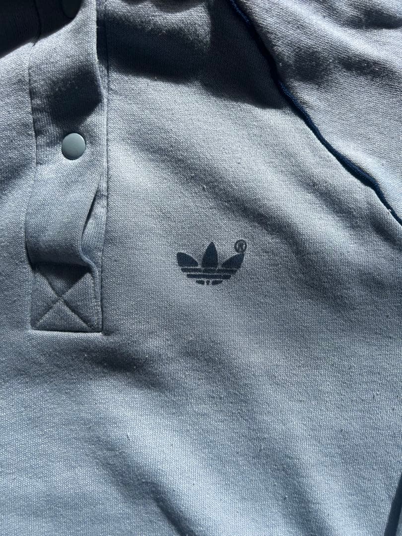 【希少】adidas 80s USA製　フーディー　vintage 短丈