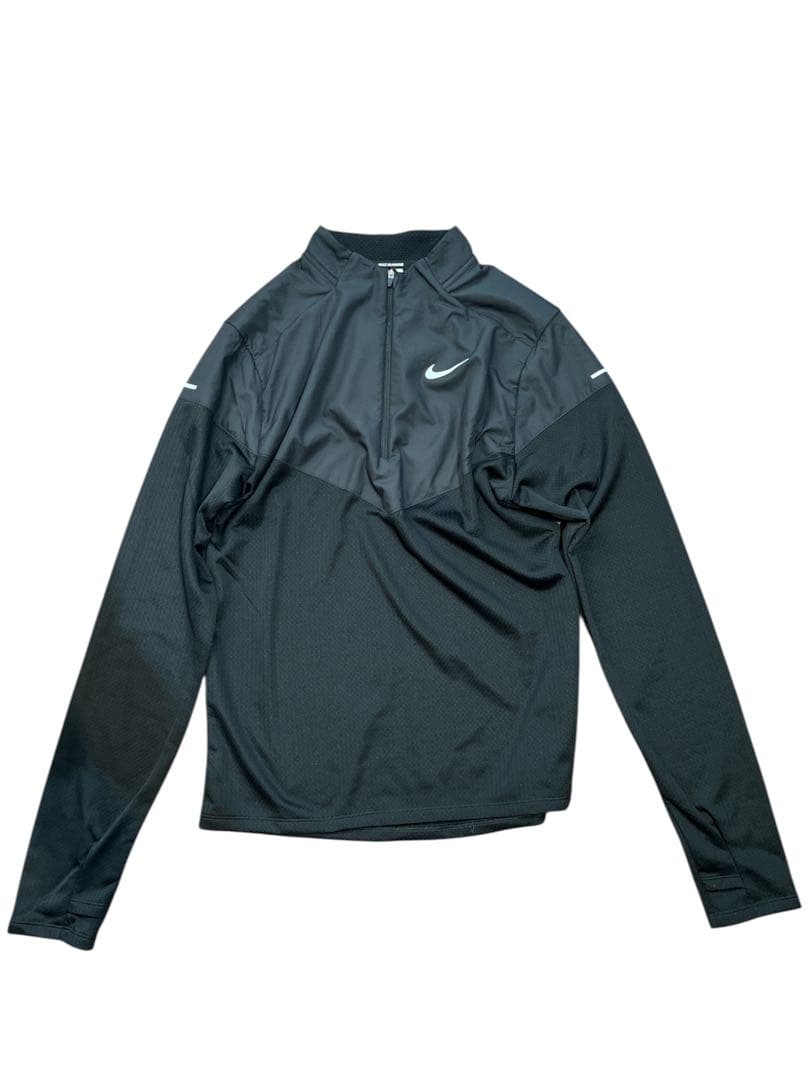 新品‼️ナイキ　Therma-FIT ハーフジップ 長袖 ランニングトップ　黒　M