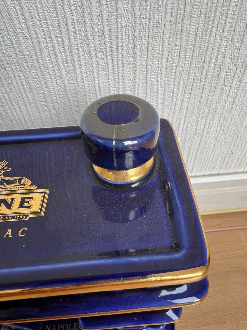 HINE ハイン ナポレオン コニャック 凱旋門 青 陶器 ブランデー