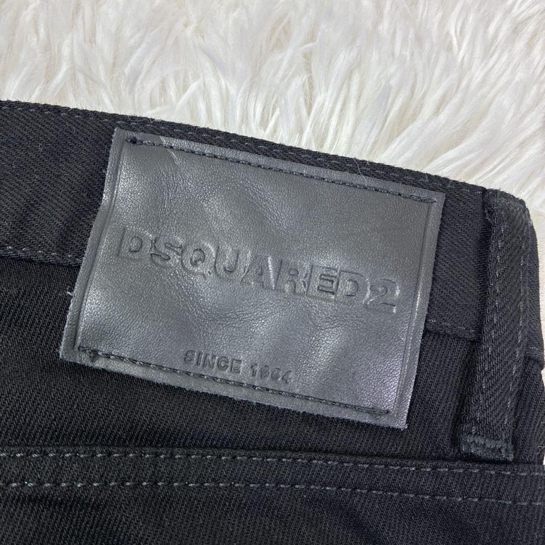 【最近モデル】DSQUARED2 ディースクエアード　2018ブラックデニム48