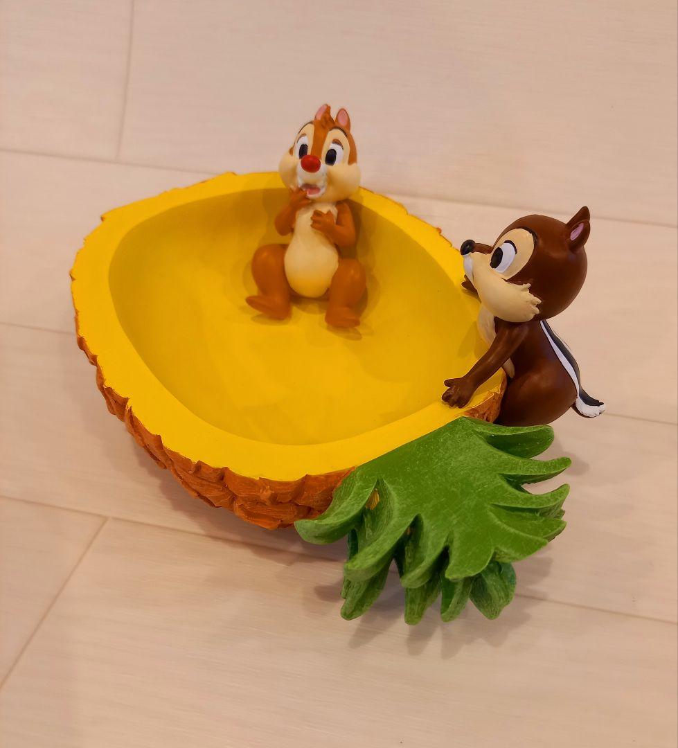 ディズニー　チップとデール　陶器　パイナップル　小物入れ　セトクラフト2点セット