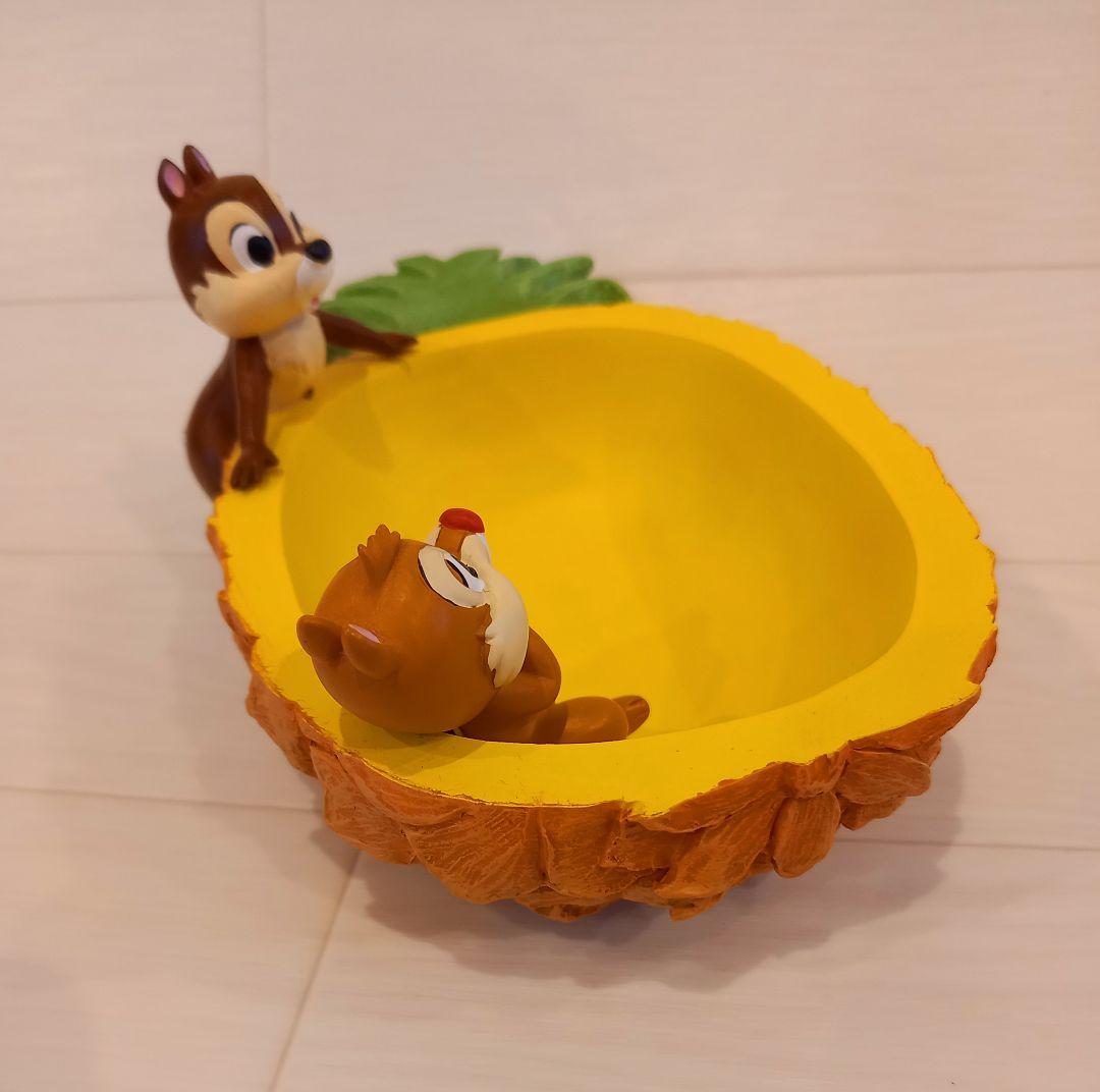 ディズニー　チップとデール　陶器　パイナップル　小物入れ　セトクラフト2点セット