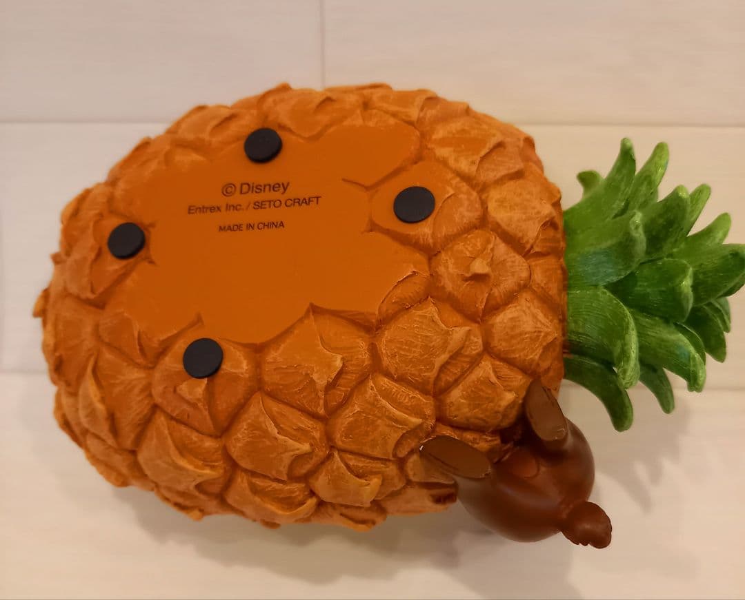 ディズニー　チップとデール　陶器　パイナップル　小物入れ　セトクラフト2点セット